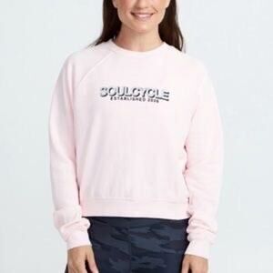NWT Soulcycle‎ Branded Crop Crewneck Dusty Mauve Women’s Size Large
